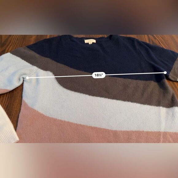 Promesa sweater colorblock stripe M/L top pullover long sleeve EUC - Picture 15 of 15